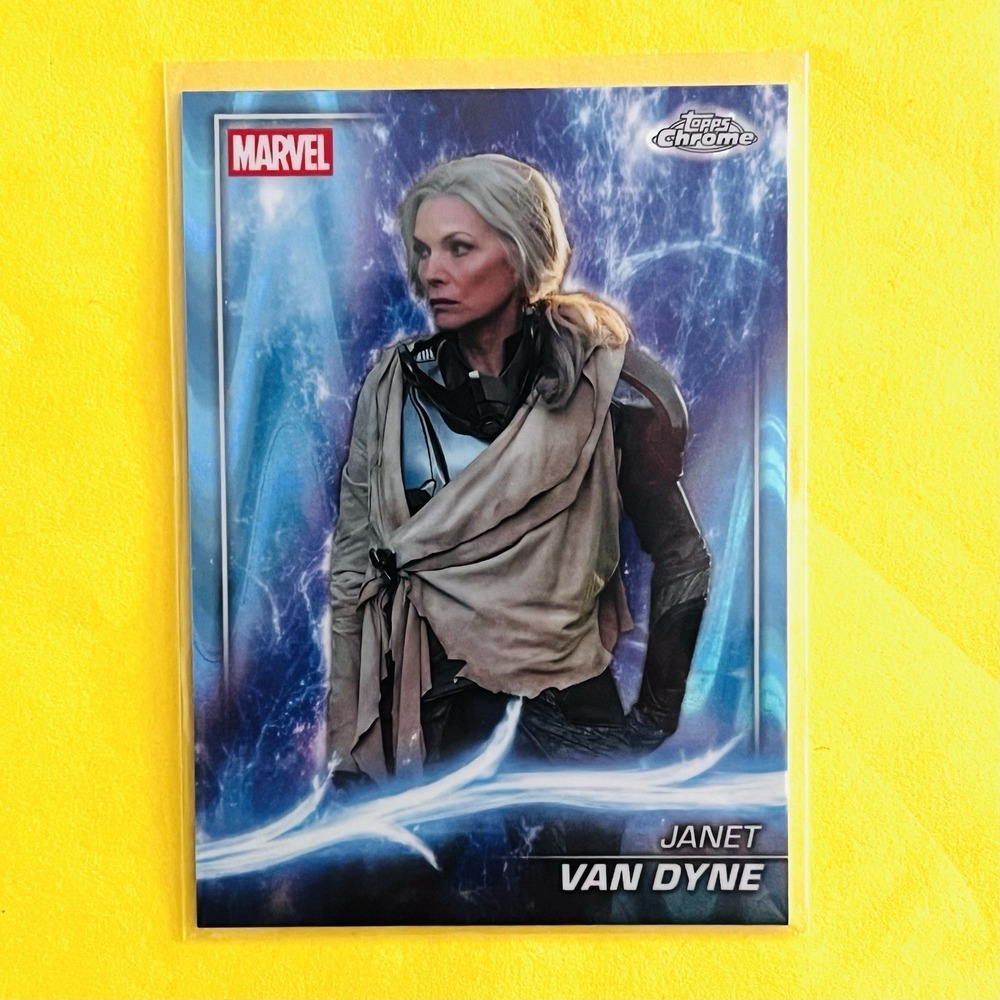 2025 Topps Chrome Marvel Studios - Janet Van Dyne #92 Sky Blue Raywave Refractor